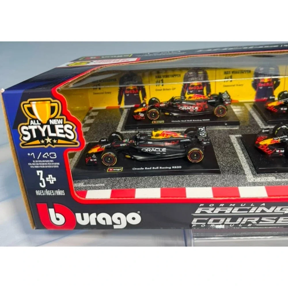Bburago 1:43 Oracle Red Bull Racing F1 Special Livery Diecast Car Set Max #1